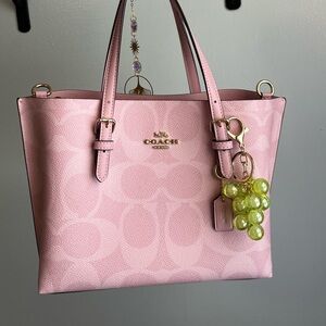 Green Beaded Grape Keychain